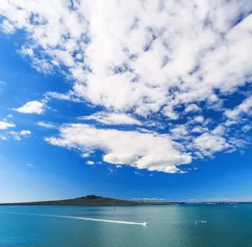 View of Rangitoto island from Devonport on the North Shore