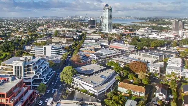 Hurstmere Rd shops in Takapuna on Auckland